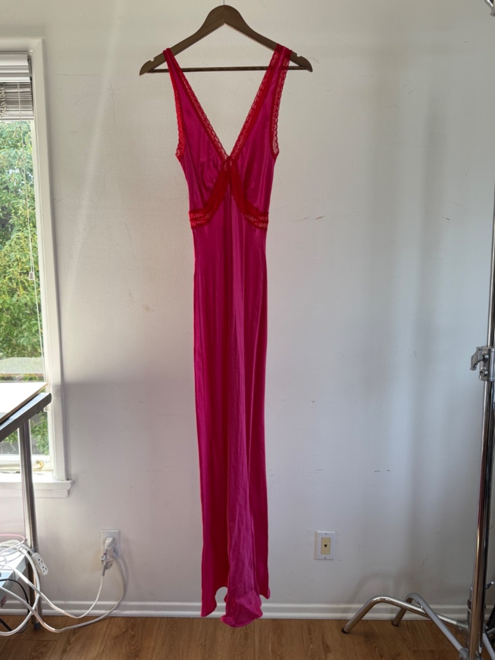 Bright Pink & Red Dress - Picture 3 of 4